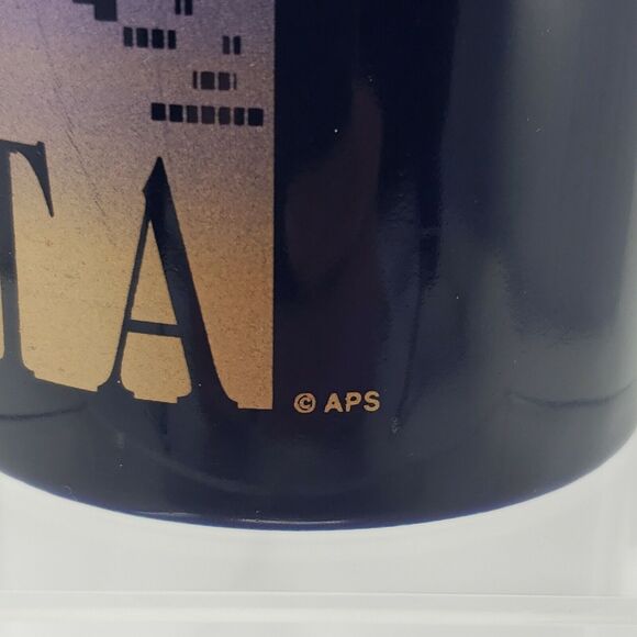 Atlanta Georgia USA Coffee Tea Mug Cup Cityscape Blue Gold with Handle Skyline - Picture 9 of 16